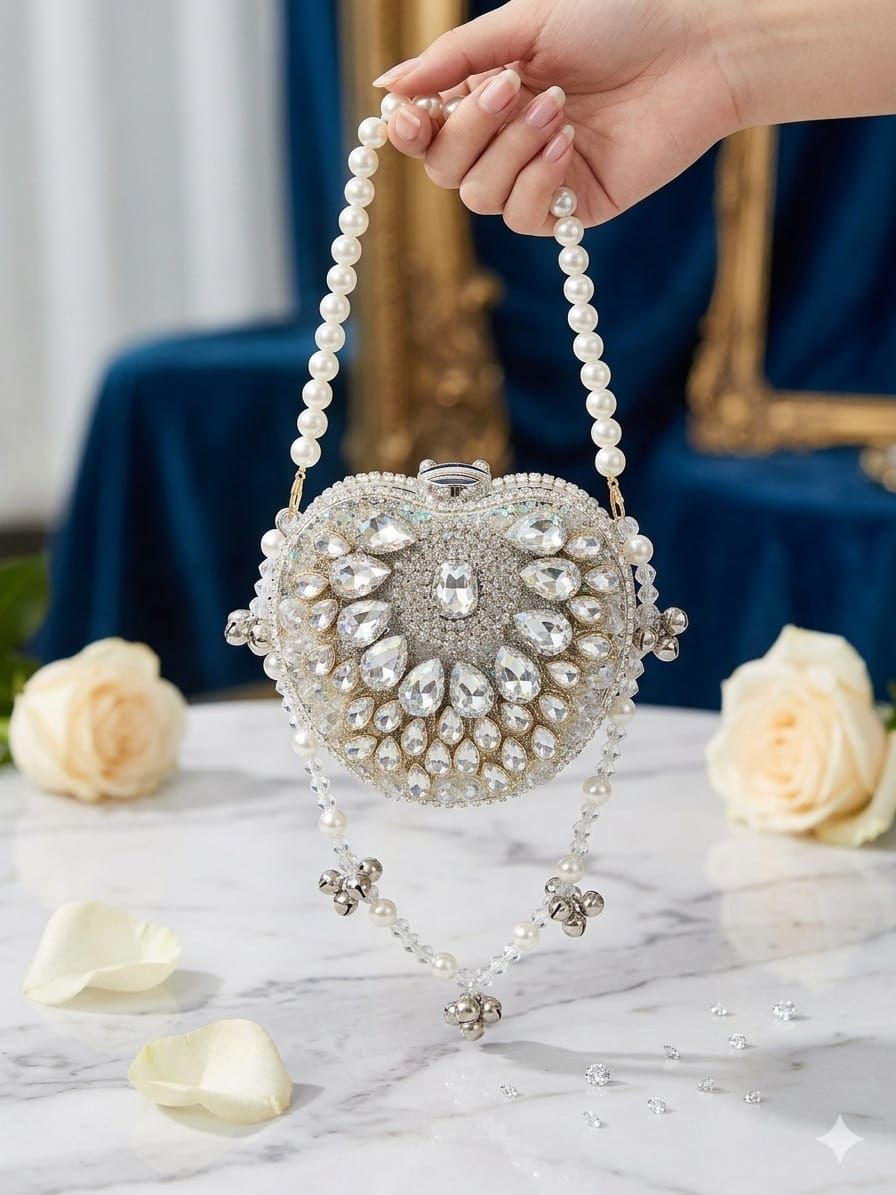 Crystal Heart Clutch