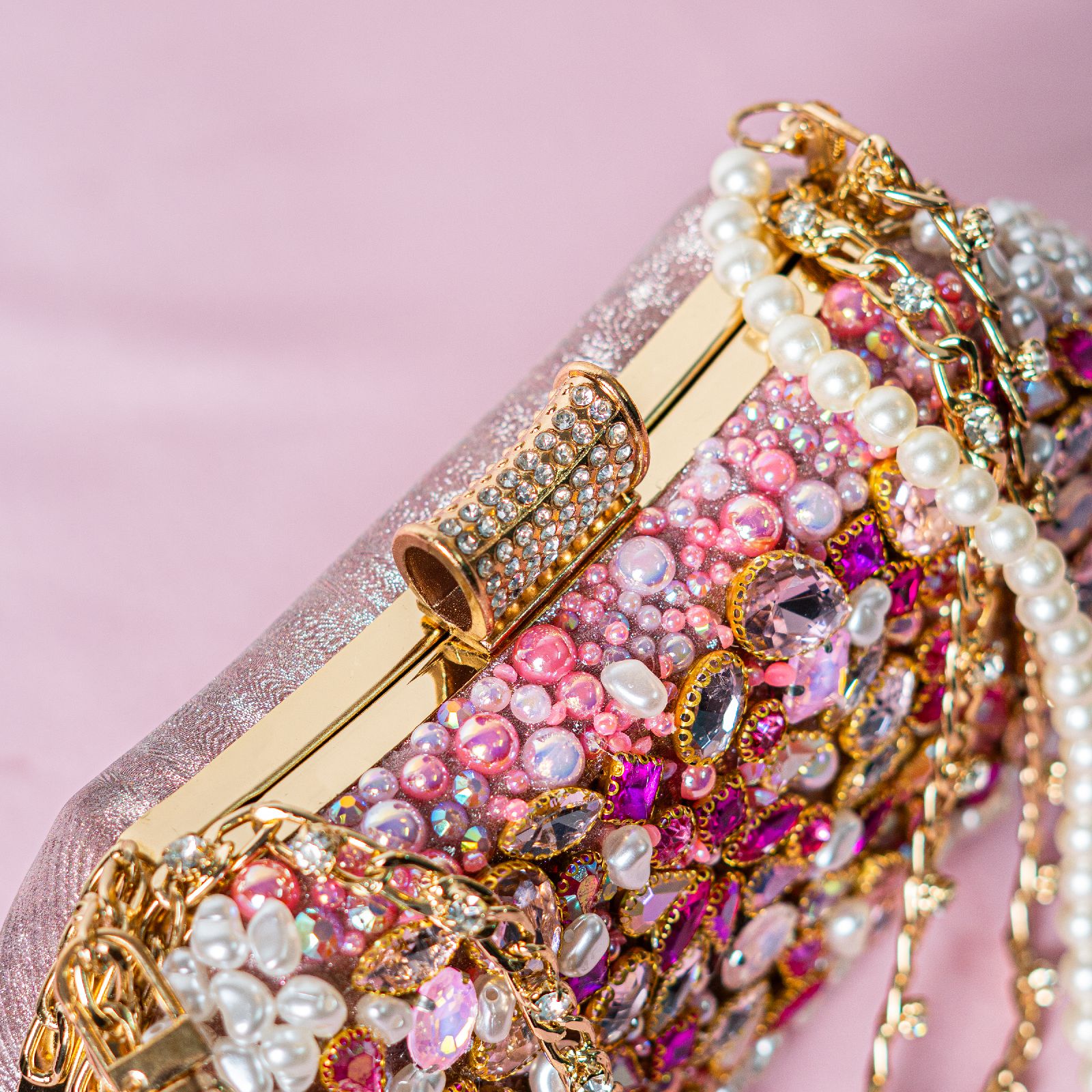 The Royal Magenta Pearl Clutch